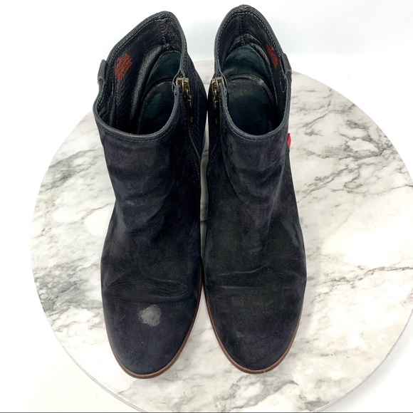 Marc Joseph NY Lenox Plaid Back Two tone Black Leather ankle boot 9 classic chic - Picture 6 of 16